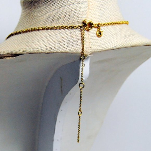 Statement Jewelry Necklace Gold Pastel Stones - Picture 5 of 5